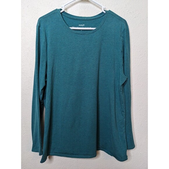 Lot of 2  Pure J Jill Women's Long Sleeve Top Grey Blue Women Size XL Pima Basic - Picture 6 of 6